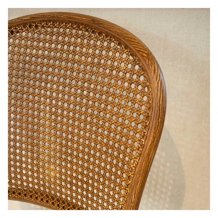 Chaise cannée imitation noyer, photo 4 sur 4