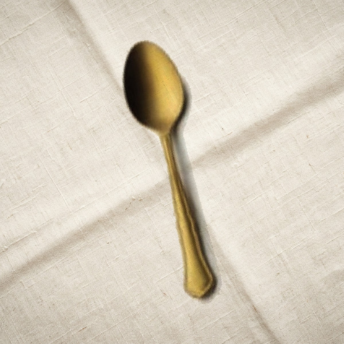 Cuillère à dessert dorée · BRINDIS, photo 1 sur 2