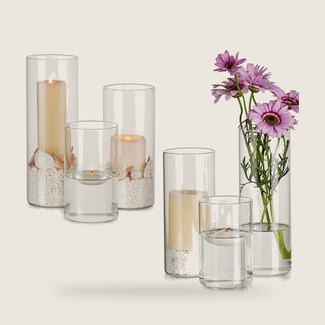Juego de 5 cilindros de cristal