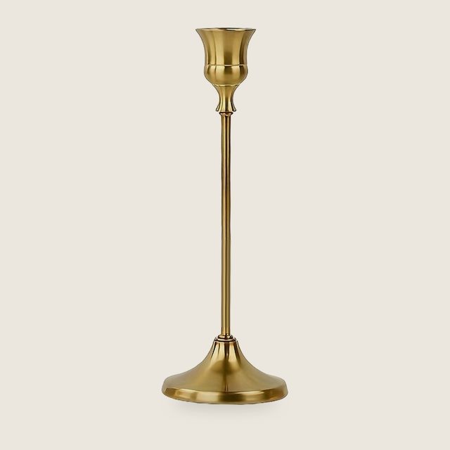 Candelabro metálico dorado 20 cm