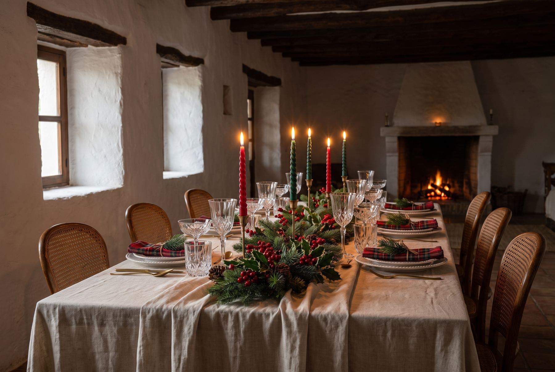 Mesa de Navidad para cenas de empresa en la Costa del Sol