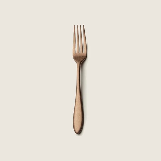 Tenedor de mesa cobre, colección MERIDIANA